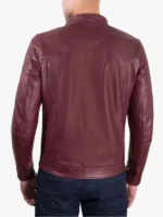 Ted - Bordeaux biker jacket vintage aspect