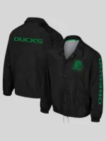 The Wild Collective Black Oregon Ducks Coaches Jacket