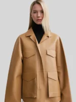 Toteme Army Leather Jacket Sale