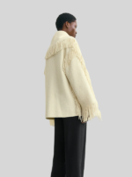 Toteme Fringe Scarf Cream Jacket