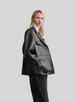 Toteme Women’s Army Leather Jacket Black
