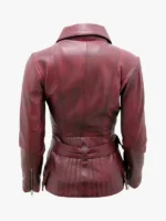 Womens Leather Biker Long Jacket Quito