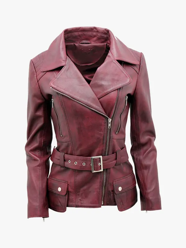 Womens Long Leather Biker Jacket Quito Womens Long Leather Biker Jacket Quito