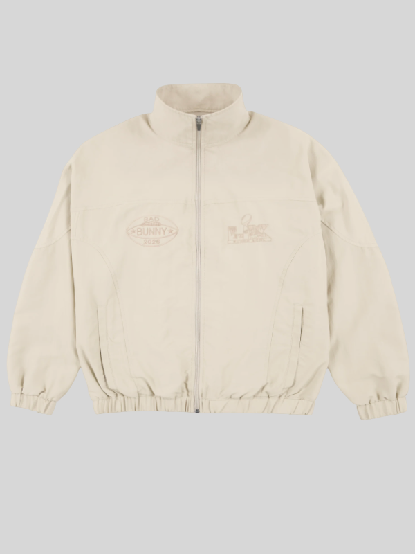 Bad Bunny x Super Tazón Off White Jacket Bad Bunny x Super Tazón Off White Jacket