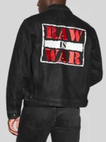 Black Denim Raw Is War Jacket