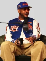 Blue and White NYC 2026 Letterman Jacket