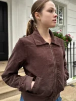 Brandy Melville Stasia Corduroy Jacket Brown
