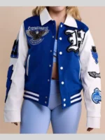 Brian Burns Varsity Jacket Blue and White