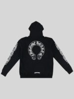 Chrome Hearts Horseshoe Floral Black Hoodie
