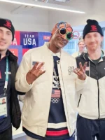 Coach Snoop Dogg Team USA White Bomber Jacket