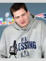 Drake Maye Be A Blessing Grey Hoodie