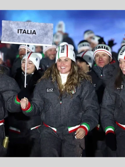 EA7 Emporio Armani Team Italy Opening Ceremony Jacket Grey