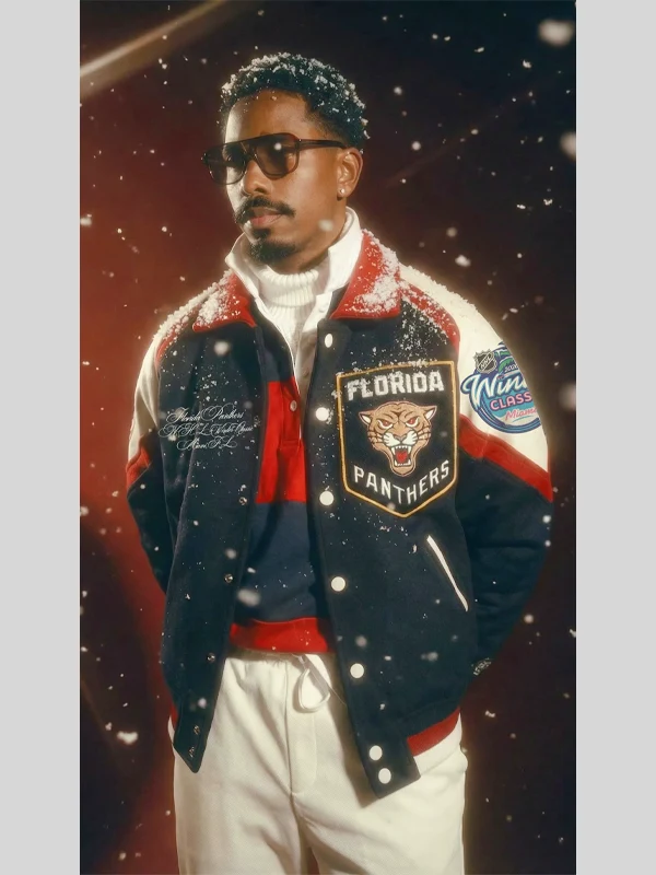 Florida Panthers Winter Blue Varsity Jacket Florida Panthers Winter Blue Varsity Jacket