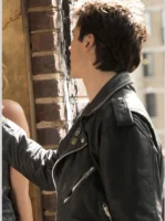 Ian Somerhalder The Vampire Diaries S04 Black Biker Jacket