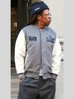 Jay Z The Game Needs Me Varsity Jacket White and Grey
