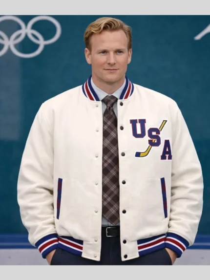 John Wroblewski Hockey Team USA 2026 Varsity Jacket