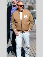 Kevin Costner Brown Bomber Zipper Jacket