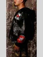 Loiter X WWE Raw Is War hooded Black Jacket