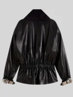 Mariah Carey Phoebe Philo Black Leather Jacket