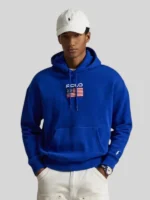 Men Polo Ralph Lauren Flag Fleece Hoodie Blue