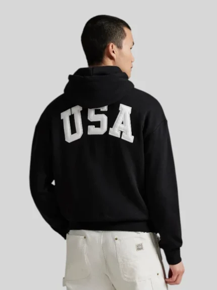 Men's Polo Ralph Lauren Flag Fleece Hoodie Black