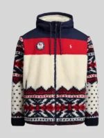 Mens Polo Ralph Lauren Team USA Hybrid Full-Zip Hoodie