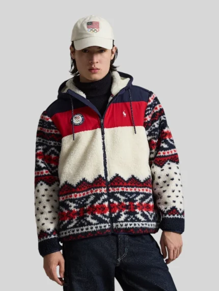 Men's Polo Ralph Lauren Team USA Hybrid Full-Zip Hoodie