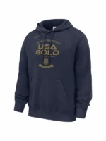Men's USA Hockey Nike 2026 Winter Olympics Gold Medal Roster Club Fleece Hoodie - Navy