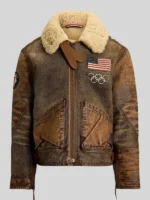 Milano Cortina Usher Shearling Leather Brown Jacket