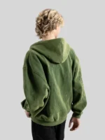 Minecraft Sketch Zipper Green Hoodie