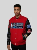NBA All-Star 2026 Wool & Leather Red Jacket