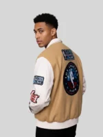 NBA All-Star 2026 Wool & Leather beige Jacket