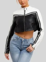 NBA All Star Jenna Bandy Black Leather Jacket