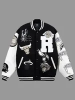 NBA Revenge Skull Varsity Jacket Black