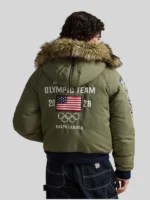Olympic 2026 Team-USA Down Green-Jacket