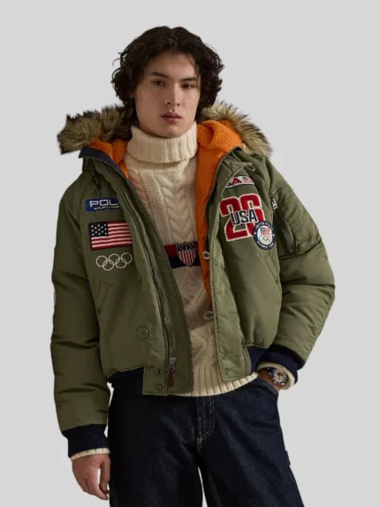 Olympic 2026 Team USA Down Green-Jacket