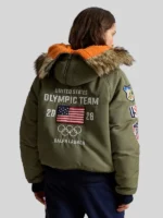 Olympic 2026 Team-USA Down Womens Green-Jacket