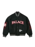 Palace Hong Kong Yin Yang Varsity Jacket Black
