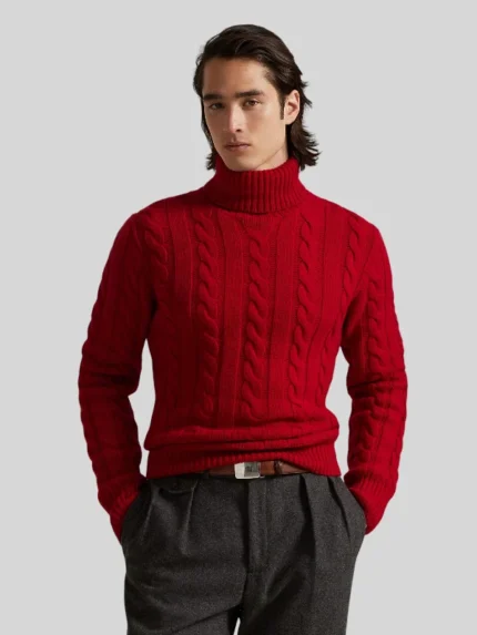 Polo Ralph Lauren Cable-Knit Wool-Cashmere Men Sweater