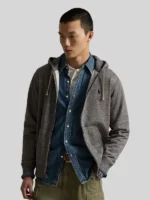 Polo Ralph Lauren Classic Full Front Zip Fleece Hoodie Ash grey