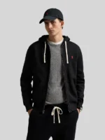 Polo Ralph Lauren Classic Full Front Zip Fleece Hoodie Black