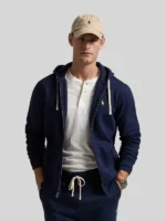 Polo Ralph Lauren Classic Full Front Zip Fleece Hoodie Blue