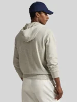 Polo Ralph Lauren Classic Full Front Zip Fleece Hoodie Light White