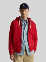 Polo Ralph Lauren Classic Full Front Zip Fleece Hoodie Red