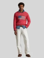 Polo Ralph Lauren Men The Iconic Flag Sweater Red