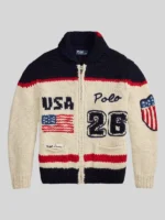 Polo-Ralph-Lauren Team-USA Womens Wool Shawl Cardigan