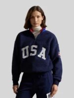 Polo Ralph-Lauren Women Relaxed Fit Flag Fleece Pullover