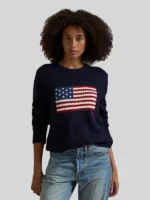 Polo Ralph Lauren Women The Iconic Flag Sweater Black