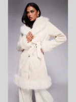 Princess Polly Fur Trench Coat
