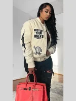Protect Your Inner G Gang White Varsity Jacket